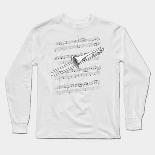 Trombone Player Trombonist Brass Musician Long Sleeve T-Shirt